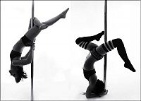 Sport and Fitness: pole dancing girl