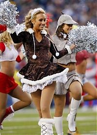 Sport and Fitness: NFL cheerleader girls in halloween costumes