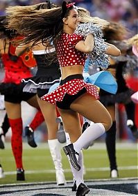 Sport and Fitness: NFL cheerleader girls in halloween costumes