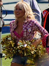 Sport and Fitness: NFL cheerleader girls in halloween costumes