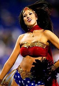 Sport and Fitness: NFL cheerleader girls in halloween costumes