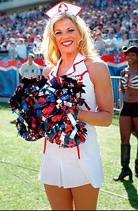 Sport and Fitness: NFL cheerleader girls in halloween costumes