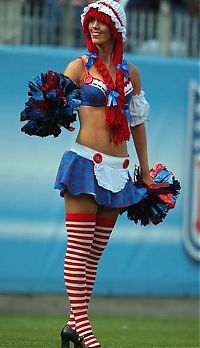 Sport and Fitness: NFL cheerleader girls in halloween costumes