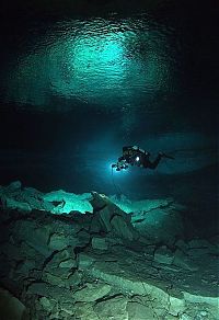 Sport and Fitness: cave diving