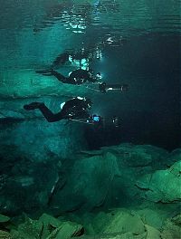 Sport and Fitness: cave diving