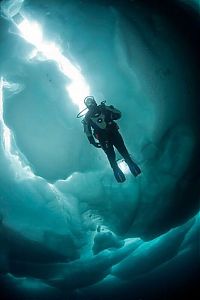 Sport and Fitness: ice diving