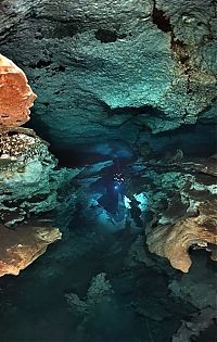 Sport and Fitness: cave diving