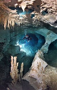 Sport and Fitness: cave diving