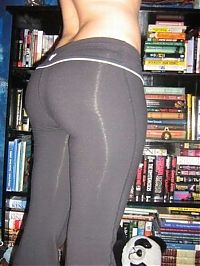 Sport and Fitness: young sport girl in tight yoga pants