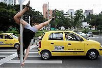 Sport and Fitness: pole dancing in the street