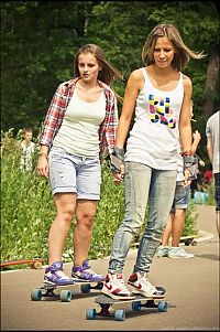 Sport and Fitness: skateboarding girl