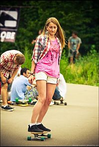 Sport and Fitness: skateboarding girl