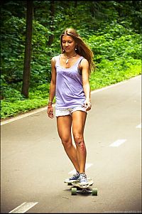 Sport and Fitness: skateboarding girl