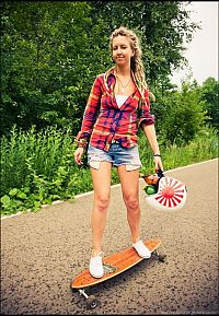 Sport and Fitness: skateboarding girl