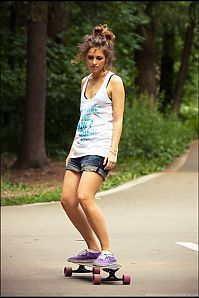 Sport and Fitness: skateboarding girl