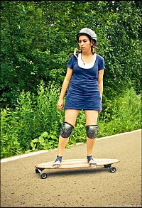 Sport and Fitness: skateboarding girl