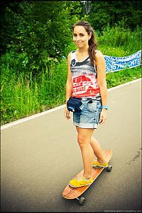 Sport and Fitness: skateboarding girl