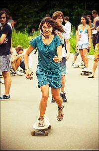 Sport and Fitness: skateboarding girl