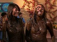 Sport and Fitness: bikini girls mud wrestling