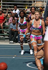 Sport and Fitness: Lingerie Basketball League girls