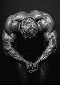 Sport and Fitness: strong bodybuilding man portrait