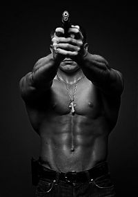 Sport and Fitness: strong bodybuilding man portrait