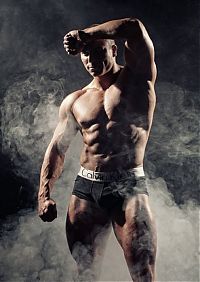 Sport and Fitness: strong bodybuilding man portrait