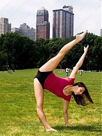 Sport and Fitness: flexible gymnastic girl