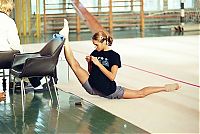 Sport and Fitness: flexible gymnastic girl