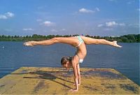 Sport and Fitness: flexible gymnastic girl