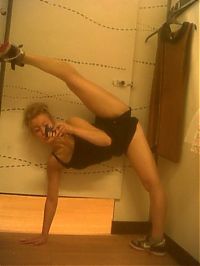 Sport and Fitness: flexible gymnastic girl