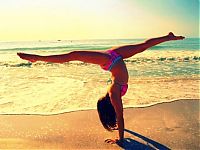 Sport and Fitness: flexible gymnastic girl