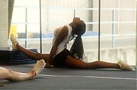 Sport and Fitness: flexible gymnastic girl