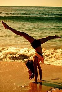 Sport and Fitness: flexible gymnastic girl