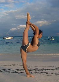 Sport and Fitness: flexible gymnastic girl