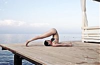 Sport and Fitness: Dasha Astafieva, girl practicing yoga poses