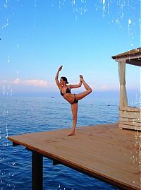 Sport and Fitness: Dasha Astafieva, girl practicing yoga poses