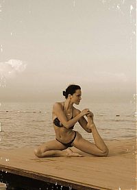 Sport and Fitness: Dasha Astafieva, girl practicing yoga poses