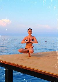 Sport and Fitness: Dasha Astafieva, girl practicing yoga poses