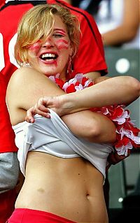 Sport and Fitness: uefa euro 2012 football fan girls