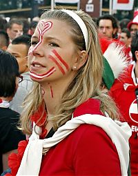 Sport and Fitness: uefa euro 2012 football fan girls