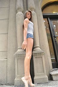 Sport and Fitness: young teen ballet girl doing flexible gymnastic exercises