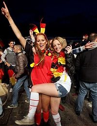 Sport and Fitness: uefa euro 2012 football fan girls