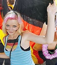 Sport and Fitness: uefa euro 2012 football fan girls