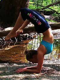 Sport and Fitness: flexible gymnastic girl