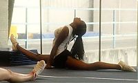 Sport and Fitness: flexible gymnastic girl