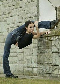 Sport and Fitness: flexible gymnastic girl