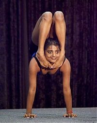 Sport and Fitness: flexible gymnastic girl