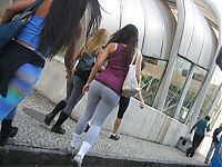 Sport and Fitness: young sport girl in tight yoga pants