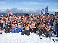 Sport and Fitness: young winter girl on snow